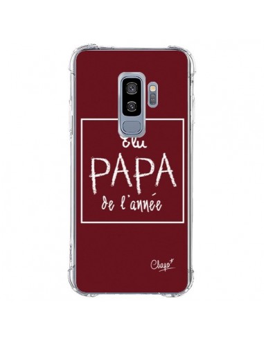 Coque Samsung S9 Plus Elu Papa de l'Année Rouge Bordeaux - Chapo