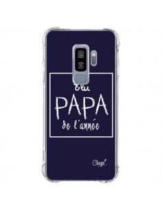 Coque Samsung S9 Plus Elu Papa de l'Année Bleu Marine -...