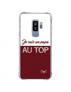 Coque Samsung S9 Plus Je suis un Papa au Top Rouge...