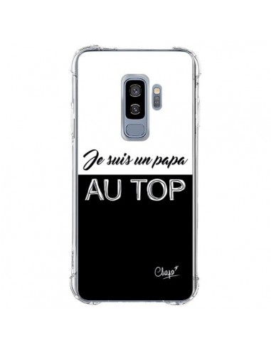 Coque Samsung S9 Plus Je suis un Papa au Top Noir - Chapo