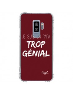 Coque Samsung S9 Plus Je suis un Papa trop Génial Rouge...