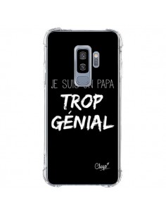 Coque Samsung S9 Plus Je suis un Papa trop Génial Noir -...