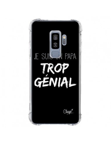 Coque Samsung S9 Plus Je suis un Papa trop Génial Noir - Chapo