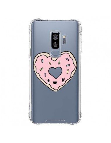 Coque Samsung S9 Plus Donuts Heart Coeur Rose Transparente - Claudia Ramos