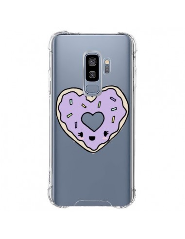 Coque Samsung S9 Plus Donuts Heart Coeur Violet Transparente - Claudia Ramos