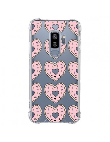 Coque Samsung S9 Plus Donuts Heart Coeur Rose Pink Transparente - Claudia Ramos