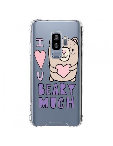 Coque Samsung S9 Plus I Love You Beary Much Nounours Transparente - Claudia Ramos