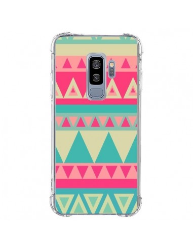 Coque Samsung S9 Plus Azteque Rose Vert - Eleaxart