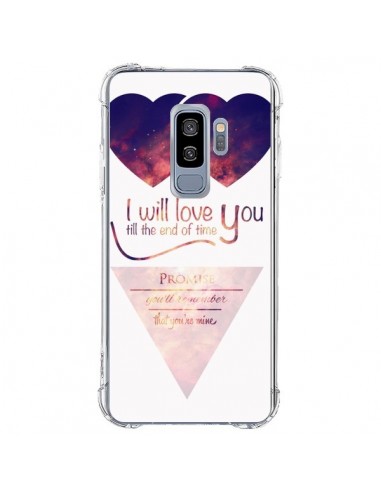 Coque Samsung S9 Plus I will love you until the end Coeurs - Eleaxart