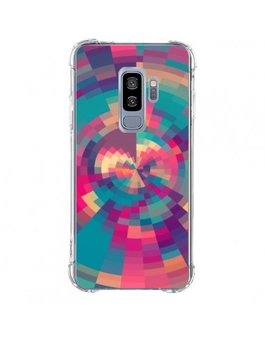 Coque Samsung S9 Plus Spirales de Couleurs Rose Violet - Eleaxart