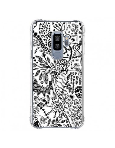 Coque Samsung S9 Plus Azteque Blanc et Noir - Eleaxart