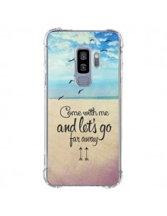 Coque Samsung S9 Plus Let's Go Far Away Beach Plage -...