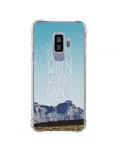 Coque Samsung S9 Plus Silence speaks when words can't paysage - Eleaxart