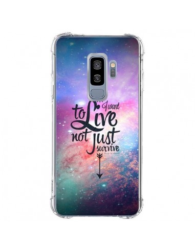 Coque Samsung S9 Plus I want to live Je veux vivre - Eleaxart