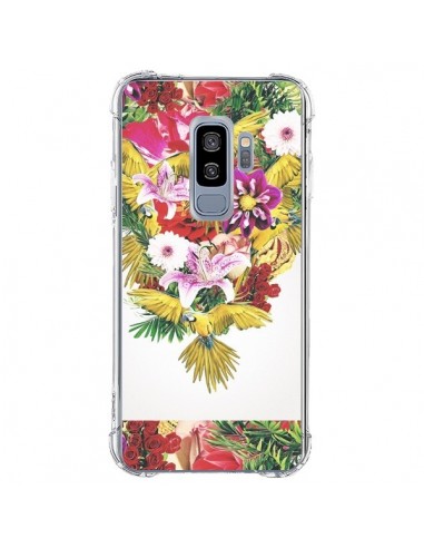 Coque Samsung S9 Plus Parrot Floral Perroquet Fleurs - Eleaxart