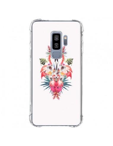 Coque Samsung S9 Plus Tropicales Flamingos Tropical Flamant Rose Summer Ete - Eleaxart