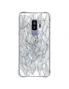 Coque Samsung S9 Plus Courbes Meandre Blanc Noir -  Léa...
