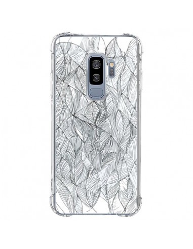 Coque Samsung S9 Plus Courbes Meandre Blanc Noir -  Léa Clément