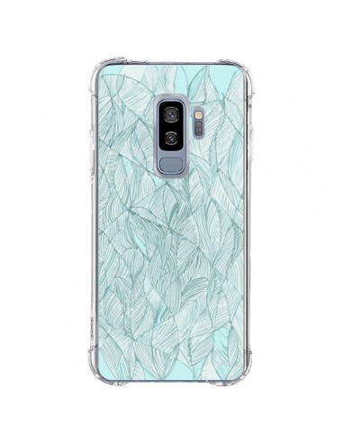 Coque Samsung S9 Plus Courbes Meandre Bleu Vert Nuageux -  Léa Clément