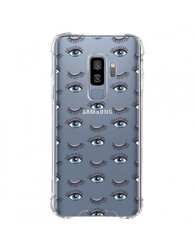 Coque Samsung S9 Plus Eyes Oeil Yeux Bleus Mosaïque Transparente -  Léa Clément