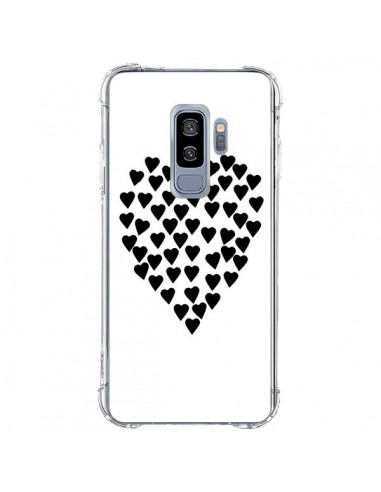 Coque Samsung S9 Plus Coeur en coeurs noirs - Project M