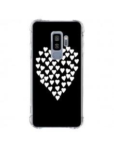 Coque Samsung S9 Plus Coeur en coeurs blancs - Project M