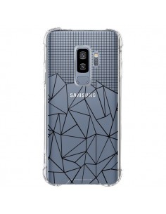 Coque Samsung S9 Plus Lignes Grille Grid Abstract Noir...