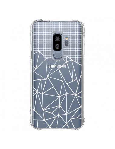 Coque Samsung S9 Plus Lignes Grilles Grid Abstract Blanc Transparente - Project M