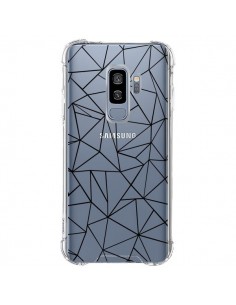 Coque Samsung S9 Plus Lignes Triangles Grid Abstract Noir...