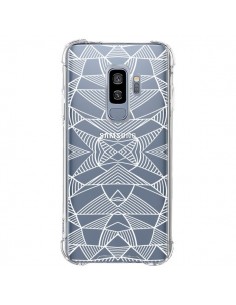 Coque Samsung S9 Plus Lignes Miroir Grilles Triangles...