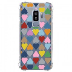 Coque Samsung S9 Plus Coeurs Heart Couleur Transparente -...