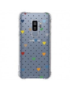 Coque Samsung S9 Plus Point Coeur Coloré Pin Point Heart...