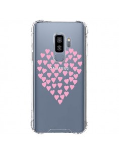Coque Samsung S9 Plus Coeurs Heart Love Rose Pink...