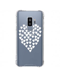 Coque Samsung S9 Plus Coeurs Heart Love Blanc...
