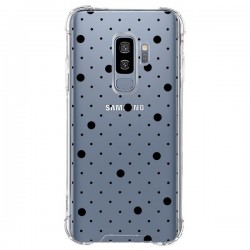 Coque Samsung S9 Plus Point Noir Pin Point Transparente -...