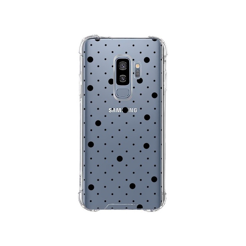 Coque Samsung S9 Plus Point Noir Pin Point Transparente - Project M
