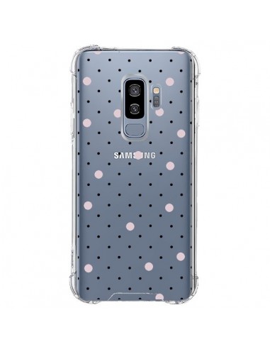 Coque Samsung S9 Plus Point Rose Pin Point Transparente - Project M