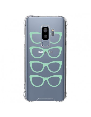 Coque Samsung S9 Plus Sunglasses Lunettes Soleil Mint Bleu Vert Transparente - Project M