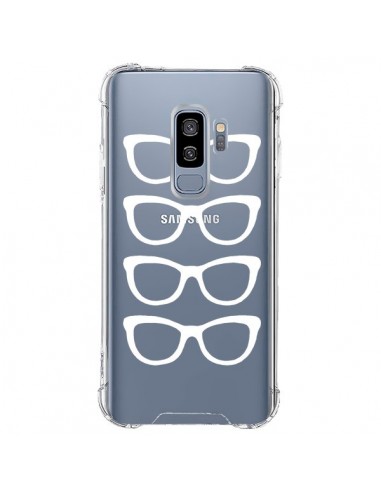 Coque Samsung S9 Plus Sunglasses Lunettes Soleil Blanc Transparente - Project M