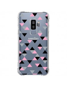 Coque Samsung S9 Plus Triangles Pink Rose Noir...