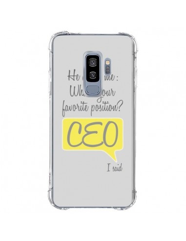 Coque Samsung S9 Plus What's your favorite position CEO I said, jaune - Shop Gasoline