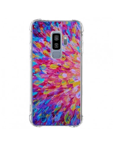 Coque Samsung S9 Plus Fleurs Bleues Roses Splash - Ebi Emporium