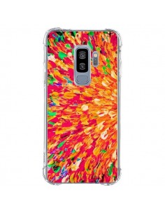 Coque Samsung S9 Plus Fleurs Oranges Neon Splash - Ebi...