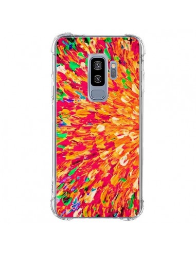 Coque Samsung S9 Plus Fleurs Oranges Neon Splash - Ebi Emporium