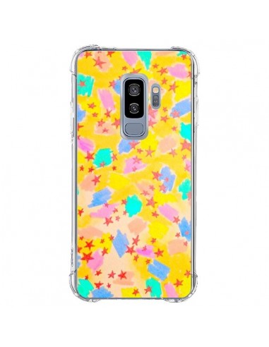 Coque Samsung S9 Plus Stars Etoiles Jaunes - Ebi Emporium