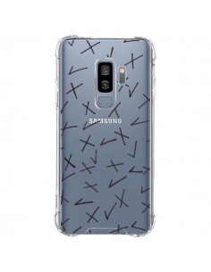 Coque Samsung S9 Plus Cross Croix Check Transparente -...