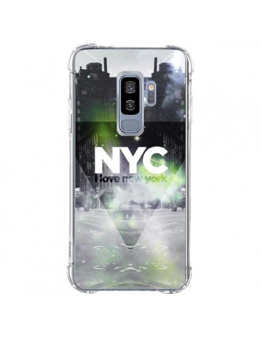 Coque Samsung S9 Plus I Love New York City Vert - Javier Martinez