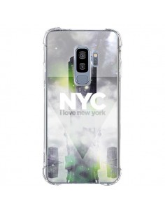 Coque Samsung S9 Plus I Love New York City Gris Vert -...