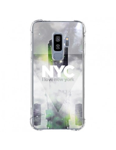 Coque Samsung S9 Plus I Love New York City Gris Vert - Javier Martinez