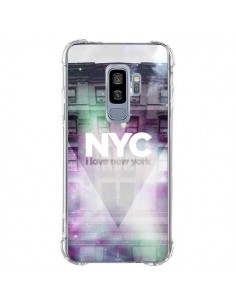Coque Samsung S9 Plus I Love New York City Violet Vert -...